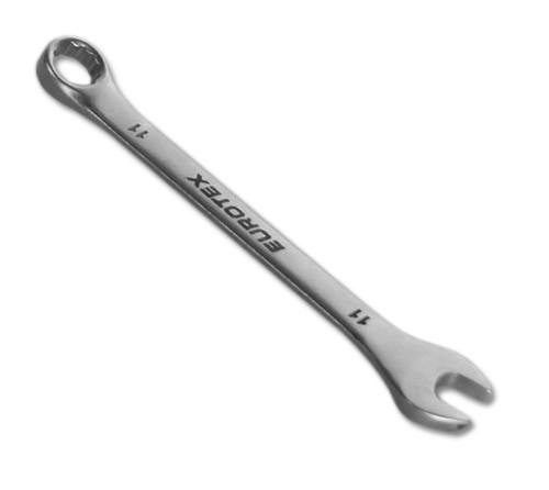 Ключ комбинированный CR-V 11 мм, матовая полировка, EUROTEX